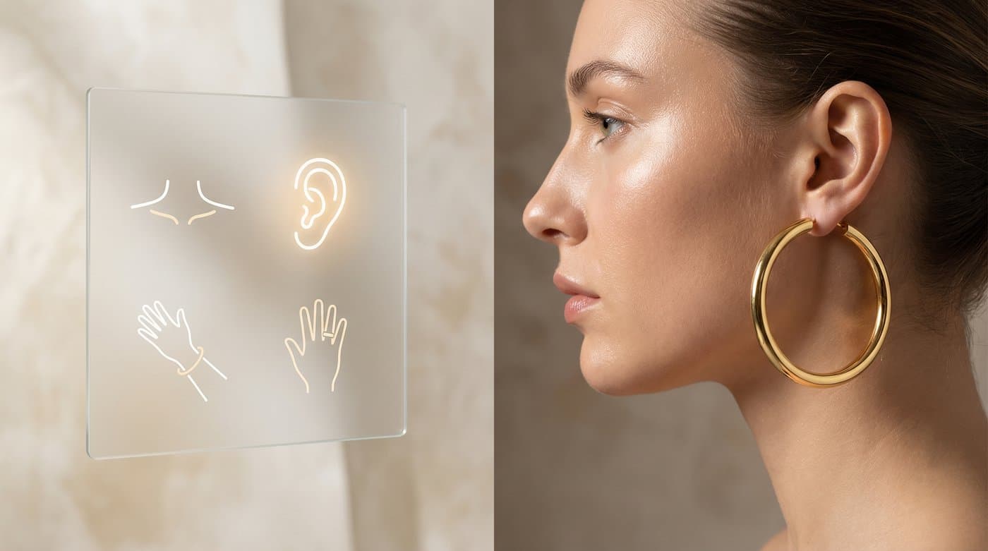 Photta interface showing the selection of jewelry-specific AI models like ear and hand close-ups