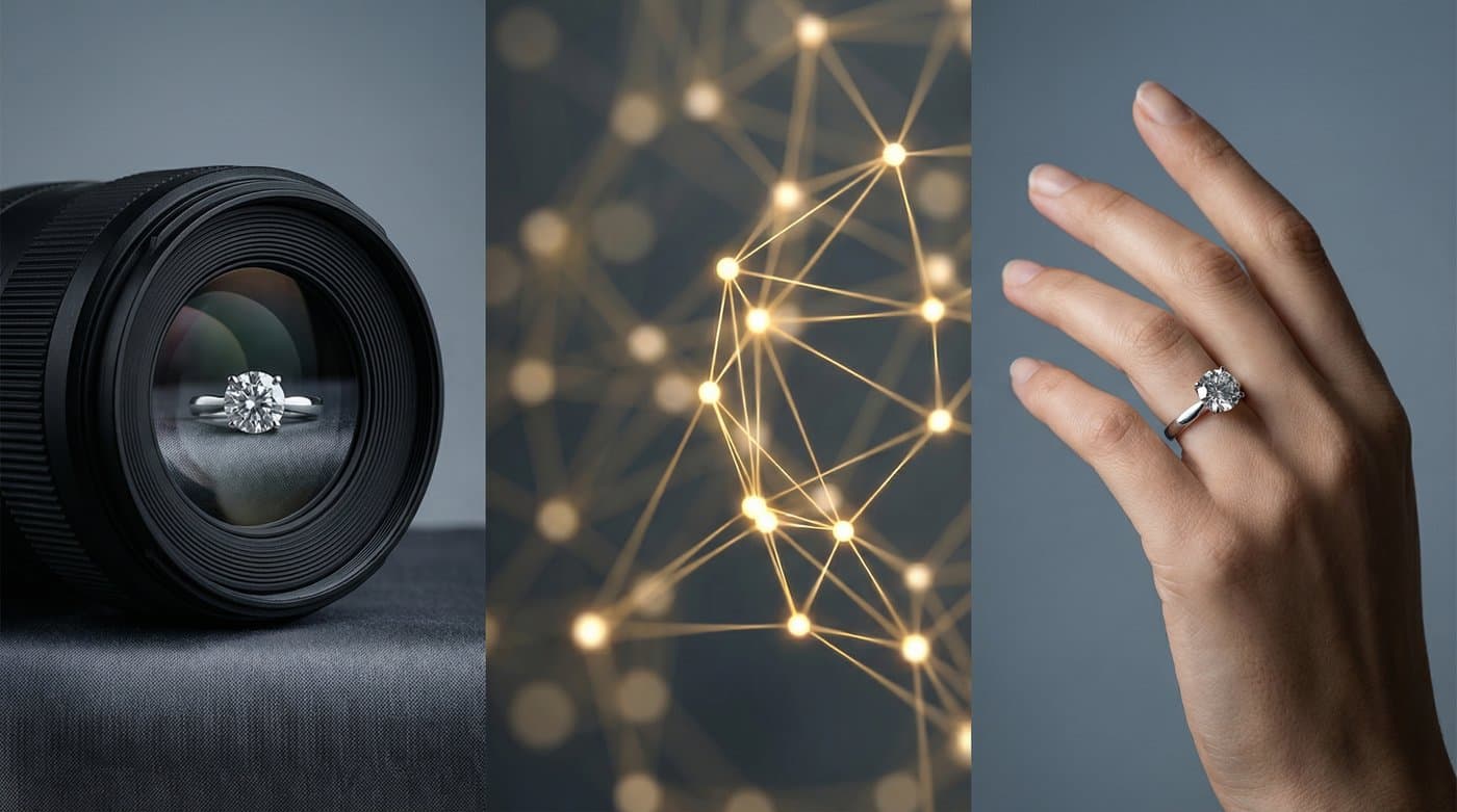 Step-by-step visual of the Photta workflow from upload to final image